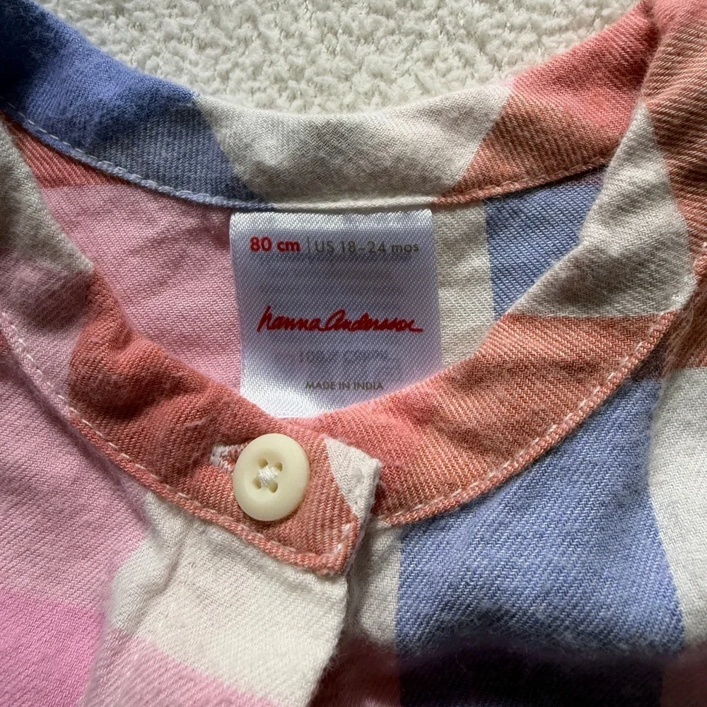 Hanna Andersson Multicolor Plaid Kids Dress 18-24M